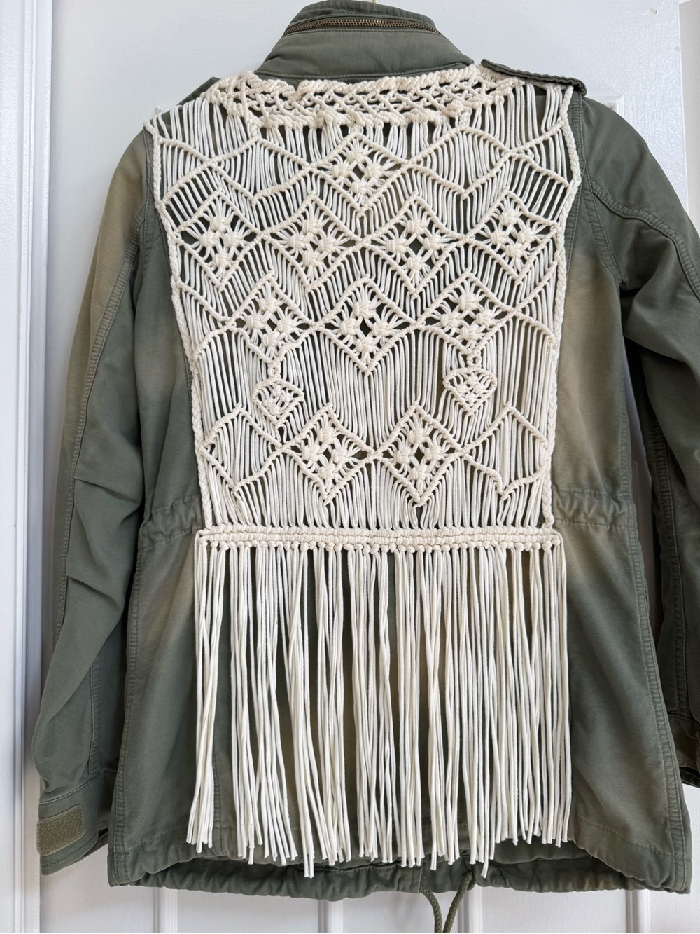 RARE Denim & Supply by Ralph Lauren Military Jacket with Macrame Detail